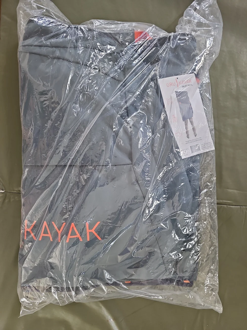 Oru Kayak Pack for Lake and Inlet Kayaks Unisex Grey Nwt